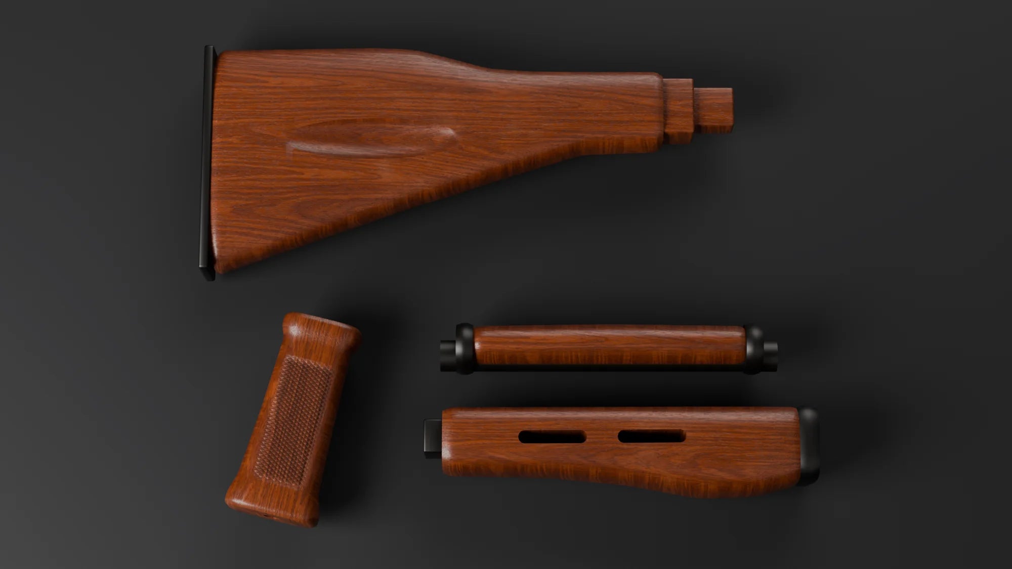 Juego de madera de tipo AK de muestra, con tinte clásico